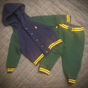 Polo Ralph Lauren Kids Fleece Jacket Jogger Pants Set 18M